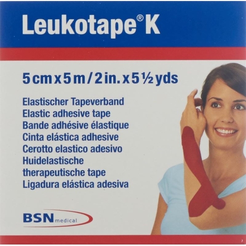 Leukotape K elastischer Tapeverband 5m x 5cm Rot buy online