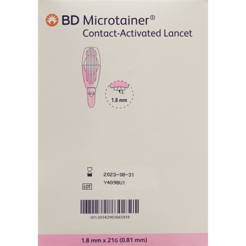 BD Microtainer Lanzetten 1.8mm x 21g Pink 200 Stück buy online