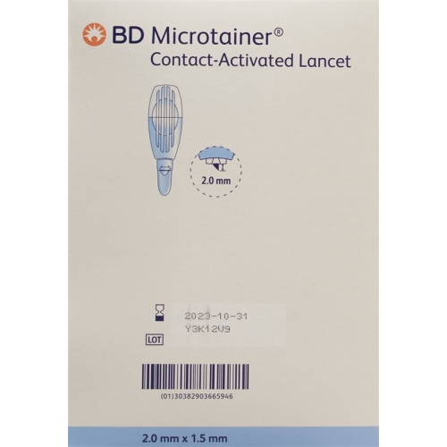 BD Microtainer Lanzetten 2mm x 1.5mm Blau 200 Stück buy online