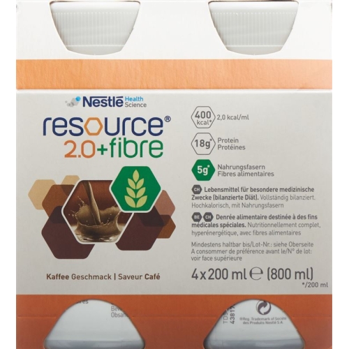 Resource 2.0 Fibre Drink Kaffee 4x 200ml buy online