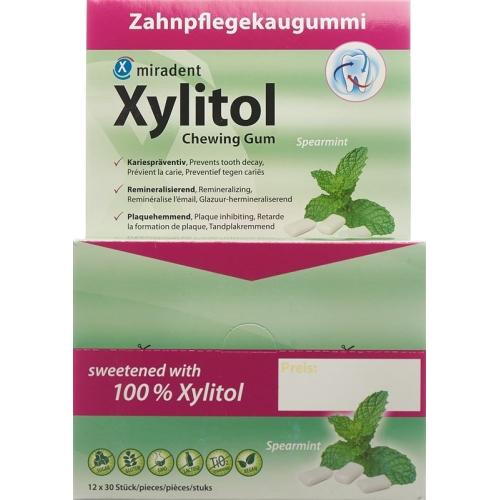 Miradent Xylitol Zahnpflege Kaugummi Spea 12x 30 Stück buy online