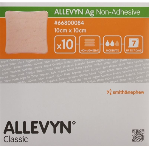 Allevyn Ag Non-Adhesive Wundkompressen 10x10cm 10 Stück buy online