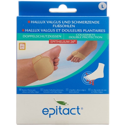 Epitact Doppelschutzkissen Hallux Valgus und Schmerzende Fusssohlen Grösse L 27cm 1 Paar buy online