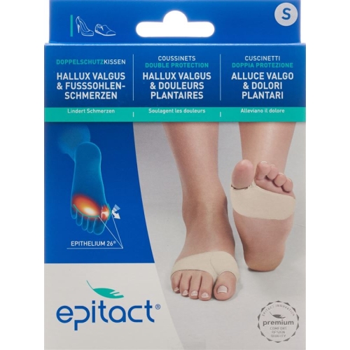 Epitact Doppelschutzkissen Hallux Valgus und Schmerzende Fusssohlen Grösse S 24cm 1 Paar buy online