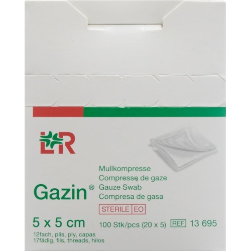 Gazin Set Kompress 5x5cm 12 Fach Steril 20x 5 Stück buy online