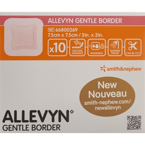 Allevyn Gentle Border Wundverband 7.5x7.5cm 10 Stück buy online