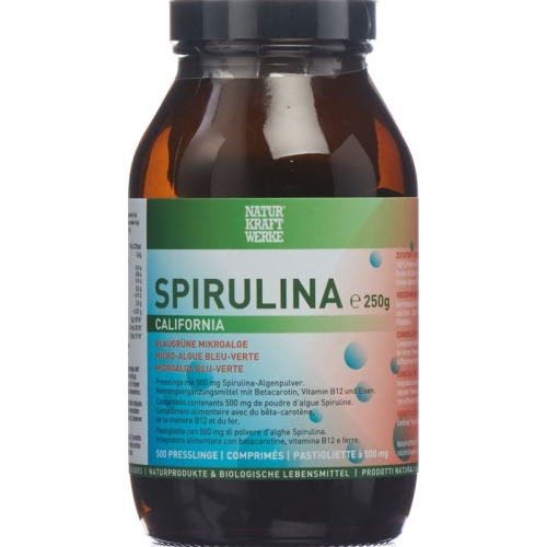 NaturKraftWerke Spirulina California Tabletten 500mg 500 Presslinge buy online