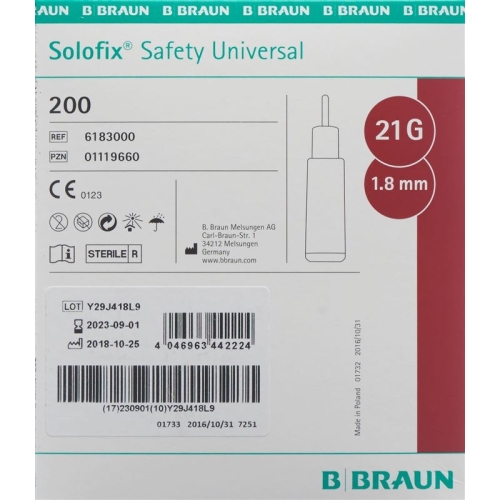 Solofix Safety Universal Einmallanzetten 21Gx1.8mm 200 Stück buy online