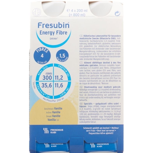 Fresubin Energy Fibre Drink Vanille 4x 200ml buy online