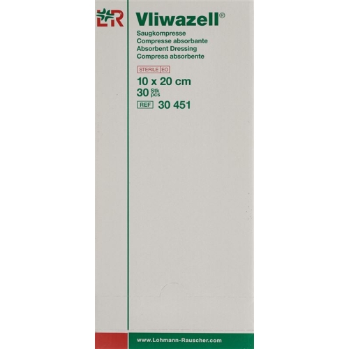 Vliwazell Set 1 Saugkompresse 10x20cm Steril 30 Stück buy online