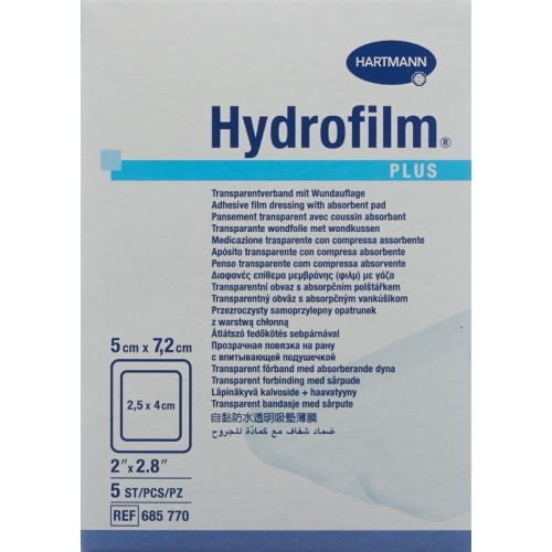 Hydrofilm Plus Wundverband Film 5x7.2cm Steril 5 Stück buy online