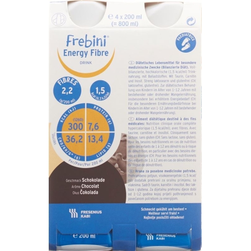 Frebini Energy Fibre Drink Schokolade 4x 200ml buy online