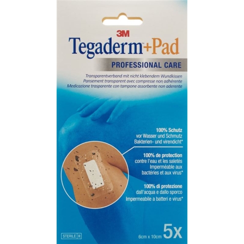 3M Tegaderm + Pad 6x10cm / Wundkissen 2.5x6cm 5 Stück buy online