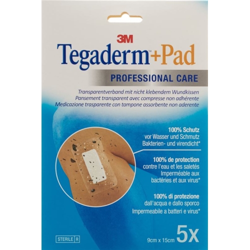 3M Tegaderm + Pad 9x15cm / Wundkissen 4.5x10cm 5 Stück buy online