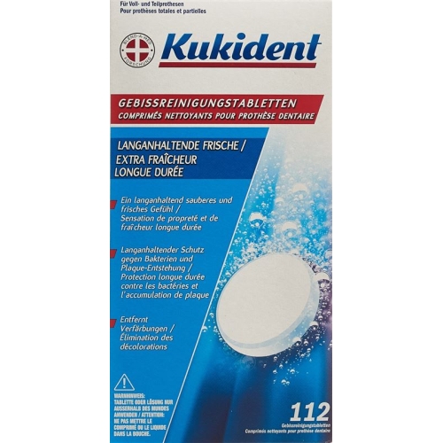 Kukident Reinigungs-Tabs Langanhaltende Frische 112 Stück buy online