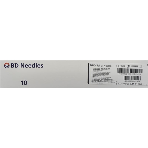 BD Yale Spinal Nadeln 22g 0.7x127mm Schwarz 10 Stück buy online