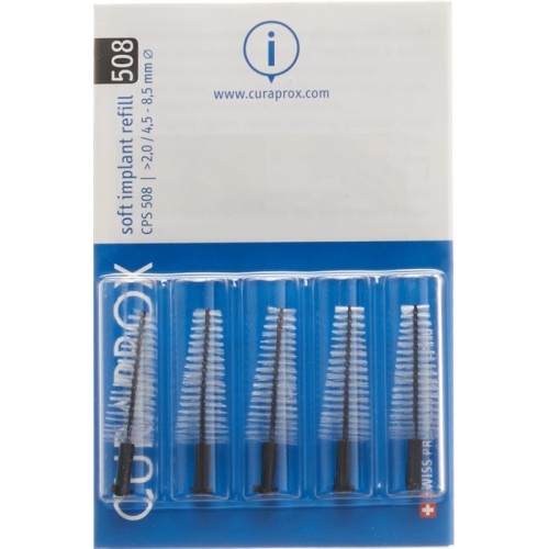 Curaprox CPS 508 Soft Implant Brushes Black 5 pieces buy online