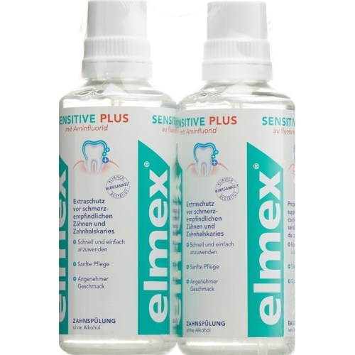 Elmex Sensitive Plus Zahnspülung Duo 2x 400ml buy online