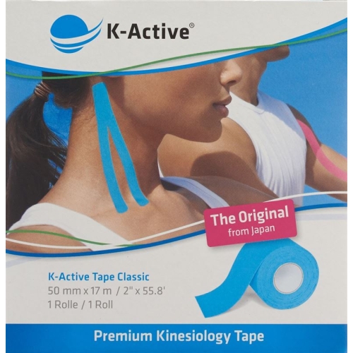 K-active Kinesio Tape 5cmx17m Blau Wasserabweisend buy online