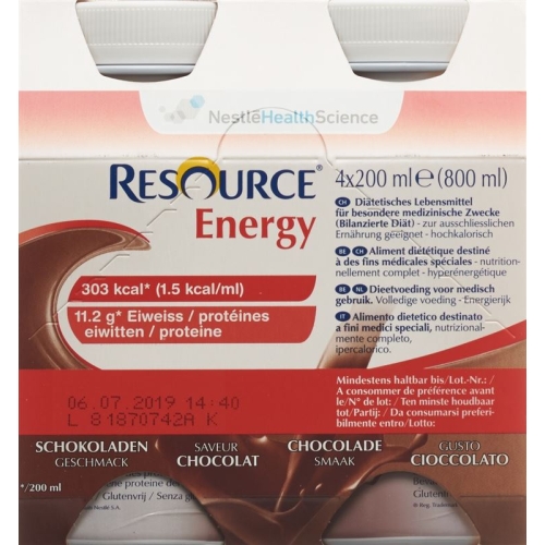 Resource Energy Schokolade 4x 200ml buy online