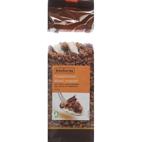 Biofarm Knusper Müesli Amaranth Choco Knos 500g buy online