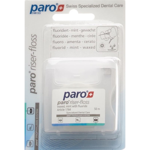 Paro Riser Floss 50m Waxed Mint with Fluoride buy online