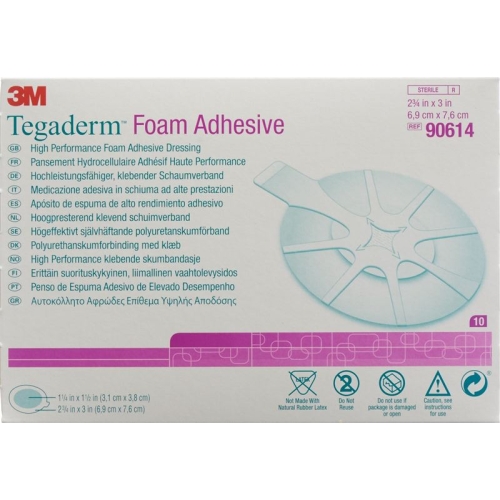 3M Tegaderm Foam Adhesive Schaumkompresse Mini Oval 10 Stück buy online