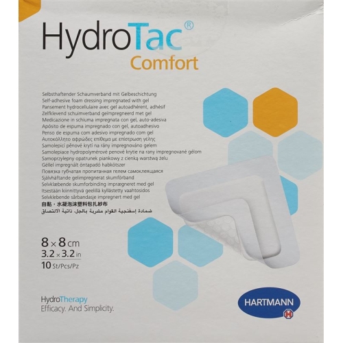 Hydrotac Comfort Wundverband 8x8cm Steril 10 Stück buy online