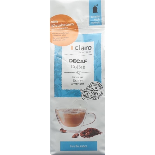 Claro Decaffeinato Kaffee Gemahlen Bio Beutel 250g buy online