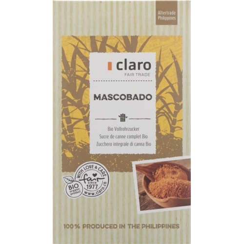 Claro Mascobado Vollrohrzucker Bio 500g buy online