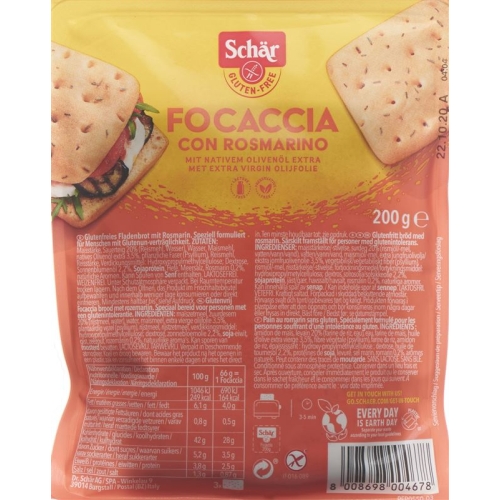 Schär Focaccia mit Rosmarin Glutenfrei 200g buy online