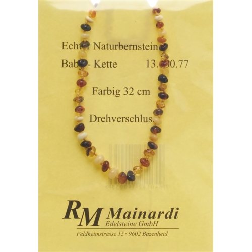 Mainardi Bernstein Babykette Farbig 32cm Drehverschluss buy online