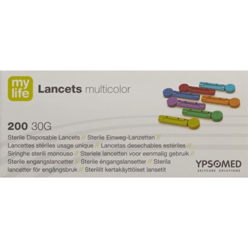 Mylife Lancets Einweglanzetten Multicolor 200 Stück buy online