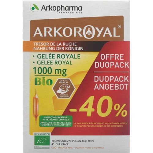 Arkoroyal Gelee Royale 1000mg Duo 2x 20 Stück buy online