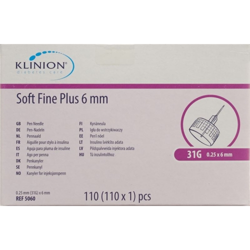 Klinion Soft Fine Pl Pen-Nadel 6mm 31g 110 Stück buy online