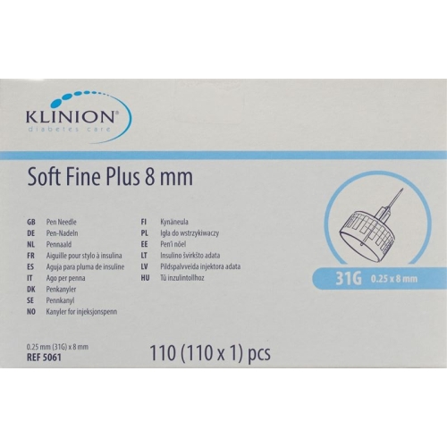 Klinion Soft Fine Pl Pen-Nadel 8mm 31g 110 Stück buy online