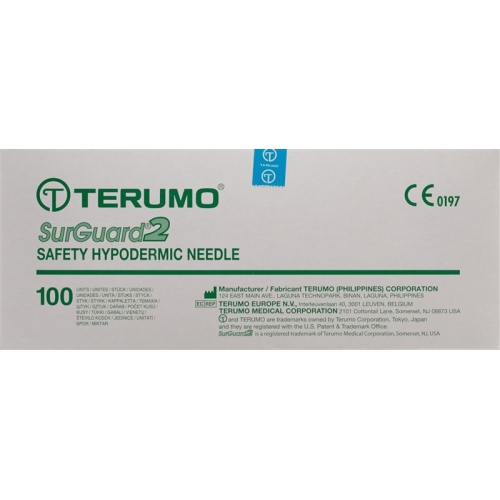 Terumo SurGuard2 Sicherheits-Einmalkanülen 18g 1.2x25mm Rosa 100 Stück buy online