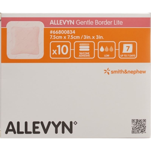 Allevyn Gentle Border Lite Wundverband 7.5x7.5cm 10 Stück buy online