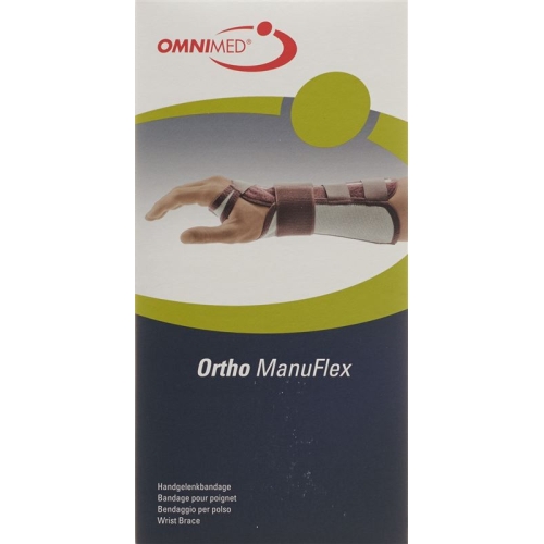 Omnimed Ortho ManuFlex Handgelenkbandage 22cm Rechts Grösse XS Grau-Bordeaux buy online