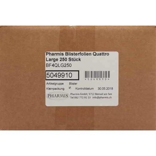 Pharmis Blisterfolien Quattro Large 250 Stück buy online