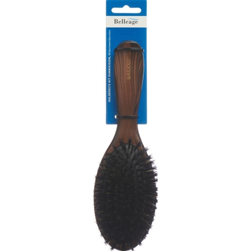 Belleage Wooden Brush Rubber Head Dark Oval buy online