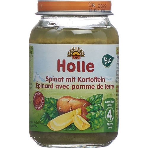 Holle Spinach with Potatoes from the 4th Month Organic 190g buy online