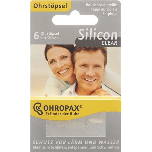 Ohropax Silicon Clear Earplugs 6 pieces buy online