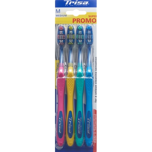 Trisa Flexible Head Toothbrush Quattro Medium buy online