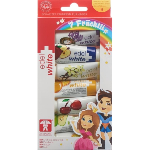 Edel+white Schweizer Kinder Zahnpasta 7x 9.3ml buy online