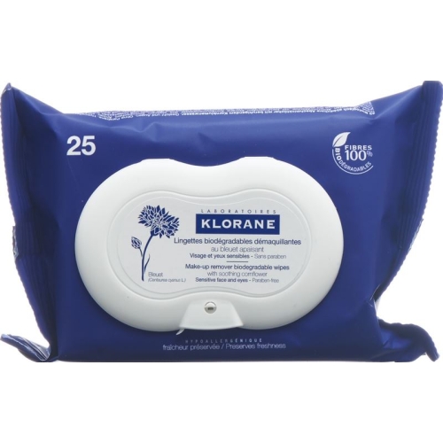 Klorane Removable make-up removal cloths cornflower 25 pieces buy online