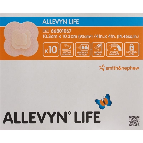 Allevyn Life Adhäsiver Silikonschaumverband 10.3x10.3cm 10 Stück buy online