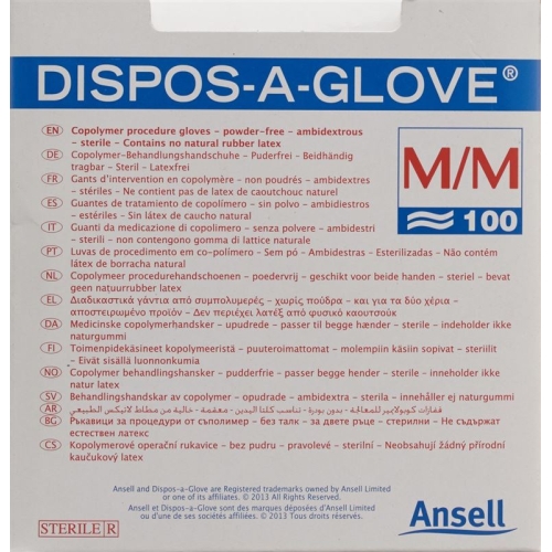 Dispos A Glove U-hs Grösse M Steril 100 X buy online