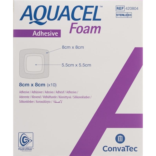 Aquacel Foam 8x8cm Adhesive 10 Stück buy online