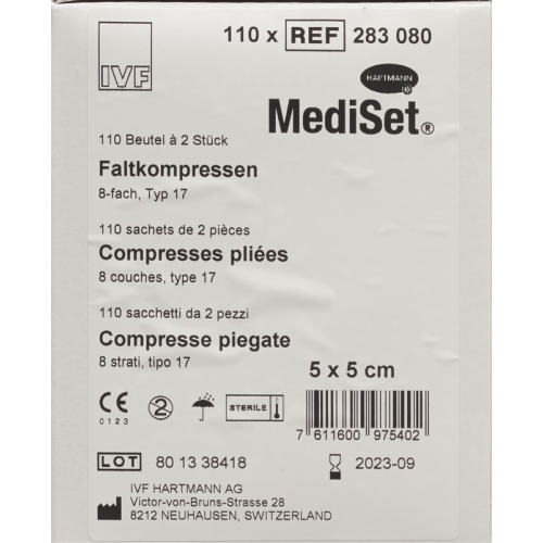 MediSet Faltkompressen 5x5cm Typ 17 8-fach 2 Stück buy online